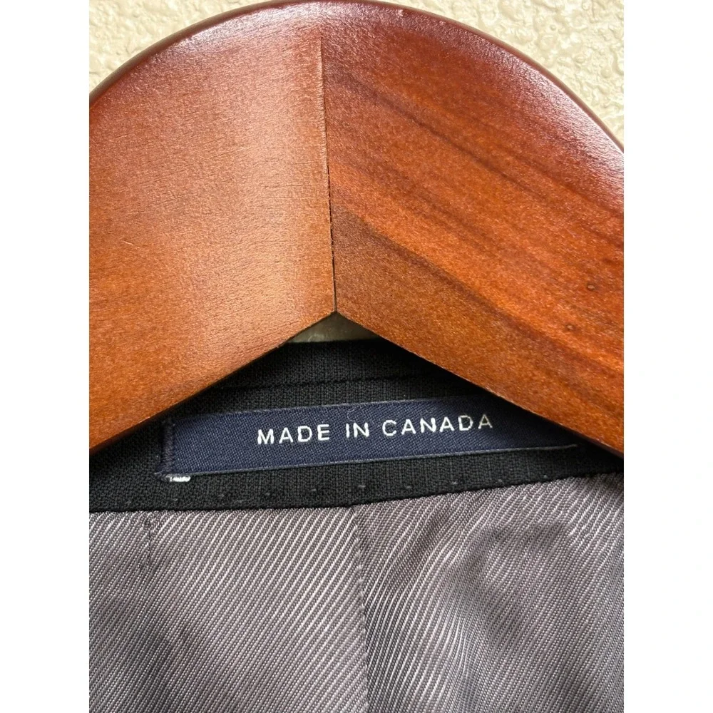 Cremieux Collection Loro Piana Super 130s Wool Blazer Sport Coat Black 44R
